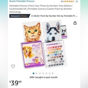 Paint your photo by number: Pet Edition